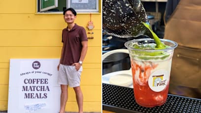 Viral Ex-School Canteen Hawker Launches New Matcha Latte Pop-Up At Katong