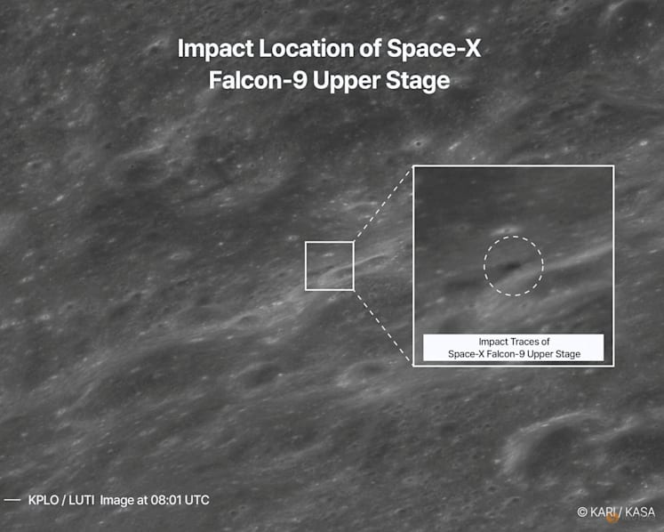 Castaway SpaceX rocket stage crashed into moon: Scientists Castaway SpaceX rocket stage crashed into moon: Scientists