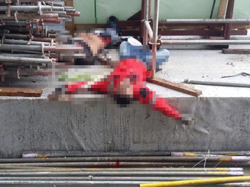 Ren Ci staff members wearing the Fall Champion badges. The hospital’s fall  prevention initiative ensures that patients are never left unattended. Photo: Ren Ci Hospital