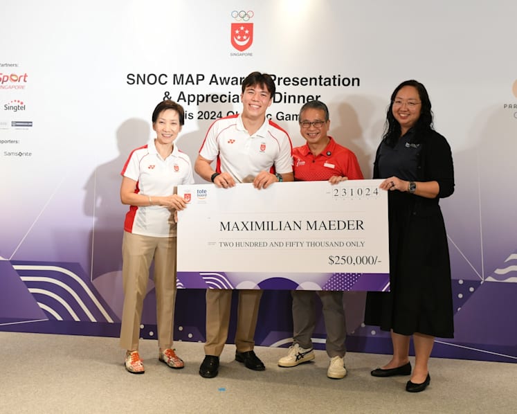 Singapore kitefoiler Max Maeder awarded S$250,000 for historic bronze at Paris Olympics