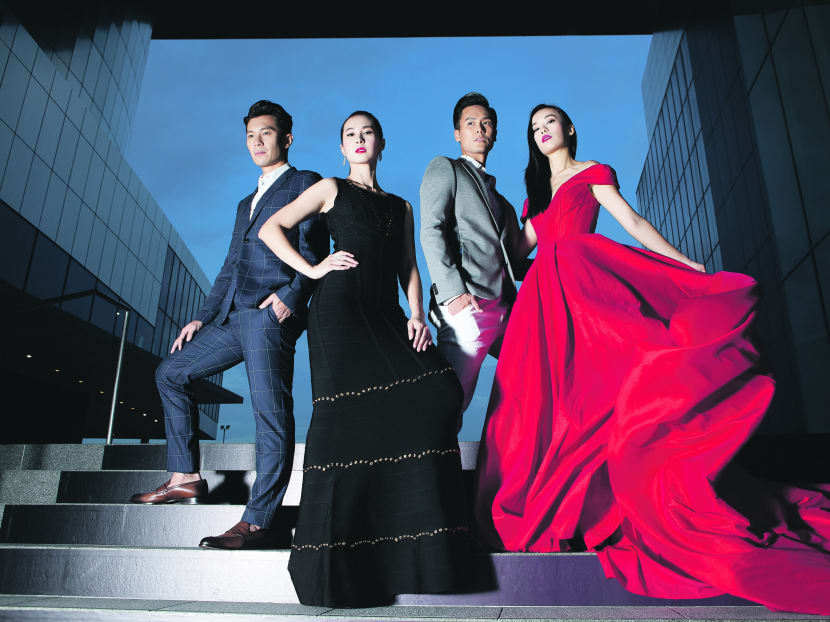 This year's Star Awards nominees (from left to right): Shaun Chen, Paige Chua, Andie Chen, Rebecca Lim. Photo: Chua Hong Yin