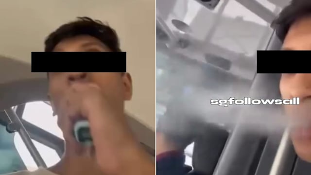 明目张胆在车长旁吐烟 男子巴士抽电子烟视频疯传