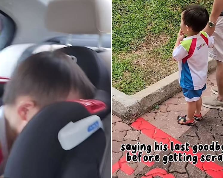 #trending: 4-year-old boy's tearful farewell to family's car with expiring COE tugs at heartstrings