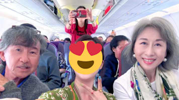 Sally Yeh & George Lam Spotted Flying On Budget Airline From Vietnam To Hong Kong