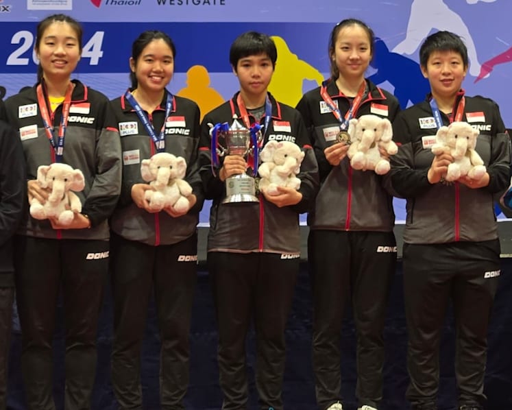 Singapore women's table tennis team reclaim Southeast Asian Championships title