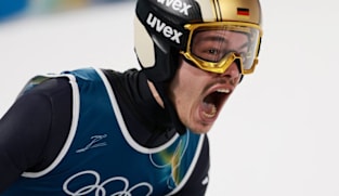Ski Jumping-Germany's Raimund soars to gold, Slovenia's Prevc falls short