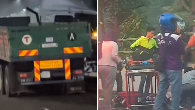 Trailer driver, 26, arrested after accident along BKE; motorcyclist injured