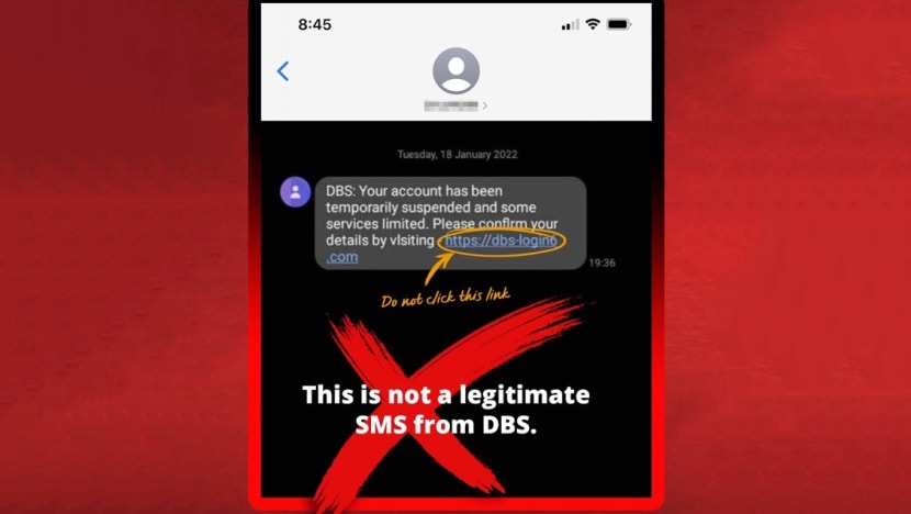 Police and DBS warn about SMS phishing scams 