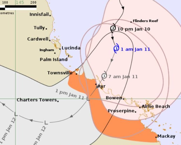 Cyclone Koji downgraded to storm after crossing Australia's northeast coast; flooding warning risks issued