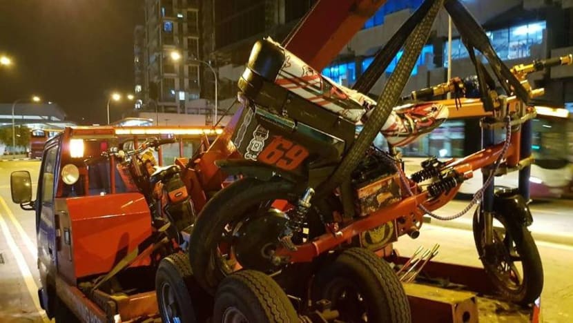2 e-basikal diubah suai secara haram dirampas di Bedok 2 e-basikal diubah suai secara haram dirampas di Bedok