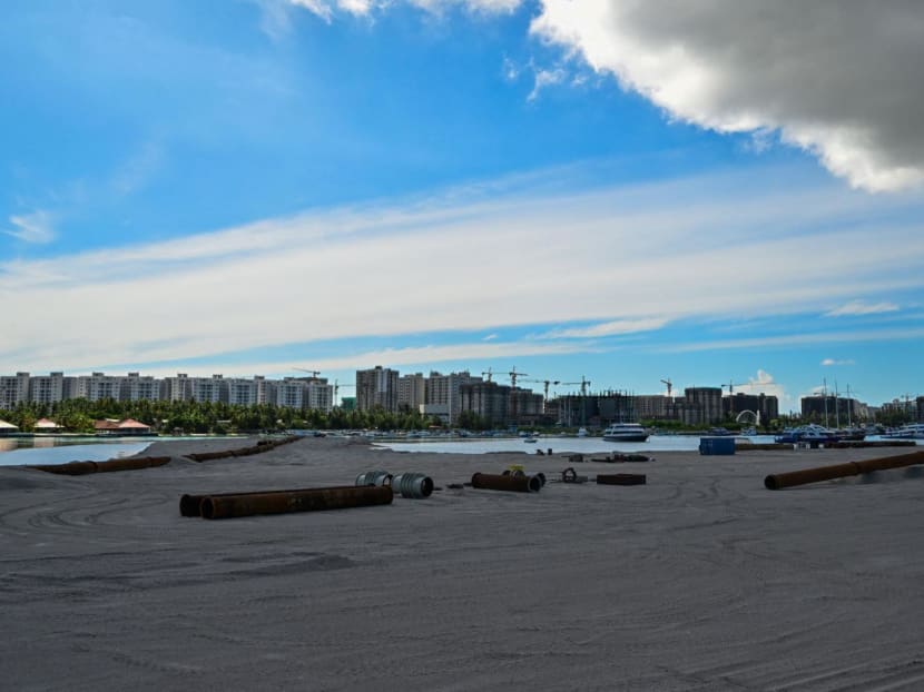 A general view of the island of Hulhumale, in the south of North Male Atoll, Maldives on Nov 16, 2023.