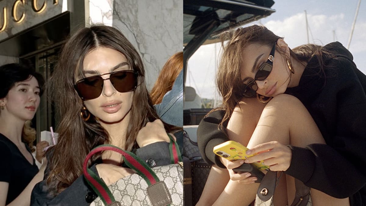 Model-actress Emily Ratajkowski stars in new Gucci monogram campaign