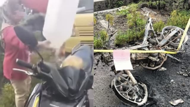 欠贷款20月不还被拖车 马国女不满竟放火烧摩托车