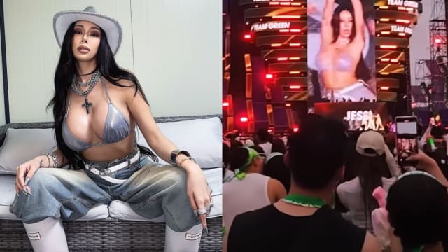 Jessi“WATERBOMB音乐节”走光露点　警告观众不准把视频放上网