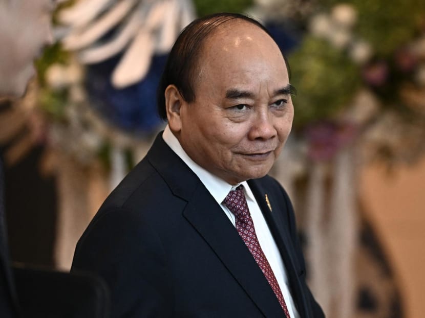 Vietnam's President Nguyen Xuan Phuc arrives to attend the "Apec Leaders' Dialogue with ABAC" event during the Asia-Pacific Economic Cooperation (Apec) summit in Bangkok on Nov 18, 2022.
