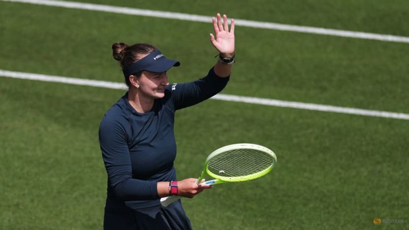 Krejcikova saves match points again to survive in Eastbourne