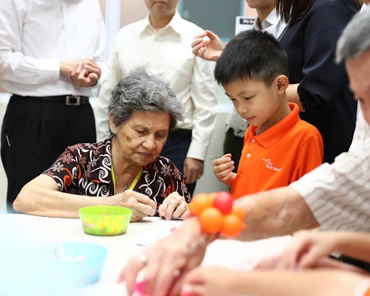 Daycare programme for pre-schoolers and seniors to mingle