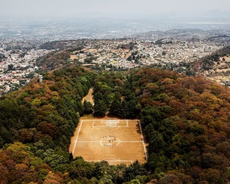 In Mexico, soccer is played wherever space permits