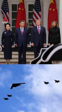 Trump hosts Xi for White House military review