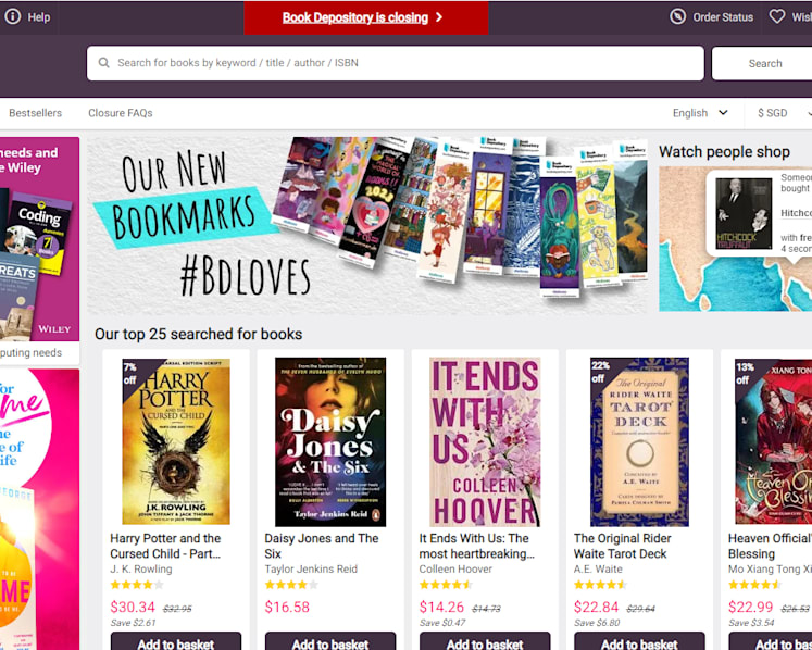 Online store Book Depository to shut down on Apr 26