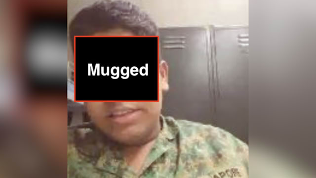 疑似穿武装部队制服在军营里视讯聊天 男子行为引热议