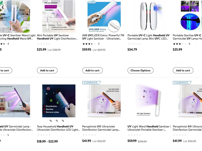 Handheld UV sterilisers and other such germicidal gadgets are readily available online but not all are tested to be entirely effective, experts say.