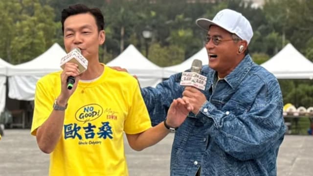 李国煌、李铭顺现身台湾夜市宣传新片，现场挤满人潮