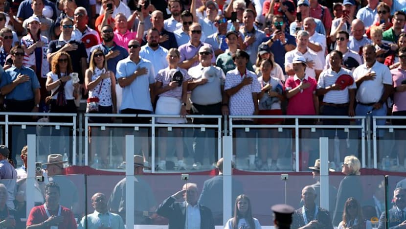 Trump arrives at Ryder Cup to cheers as home fans hope to boost US team