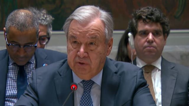 古特雷斯谴责美以和伊朗互相发动大规模军事打击