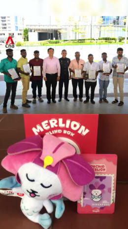 7 migrant workers involved in Tanjong Katong sinkhole rescue get SCDF awards, goodie bags