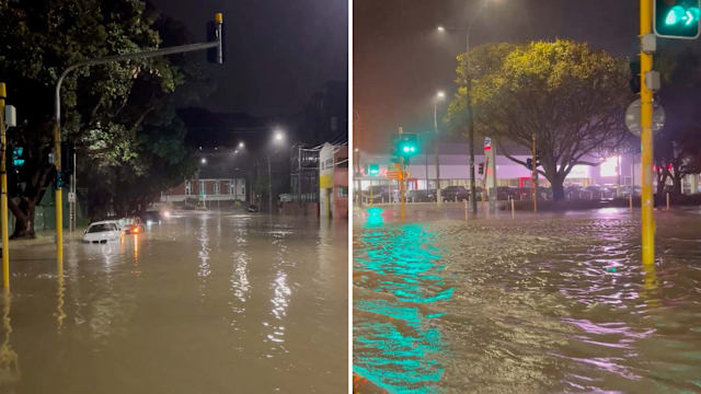 新西兰惠灵顿暴雨成灾 当局宣布进入紧急状态