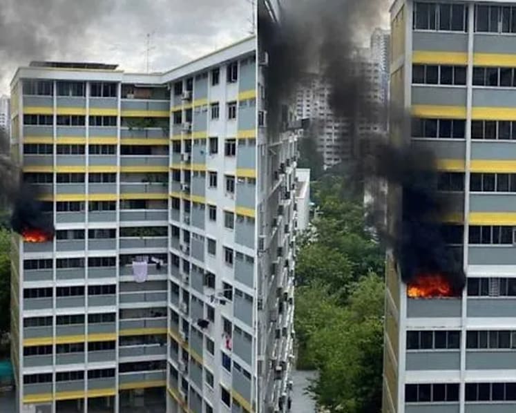 10 people evacuated after fire breaks out at HDB flat in Bukit Panjang