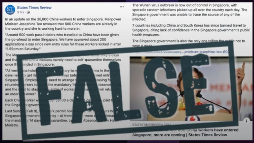 Govt imposes restrictions on States Times Review Facebook page as ‘Declared Online Location’ under Pofma