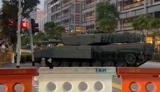 NDP tank hit traffic light after losing steering and braking power: MINDEF