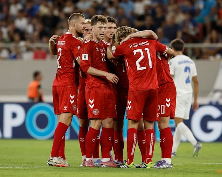 Damsgaard drives Denmark on to 3-0 win over Greece in World Cup qualifier