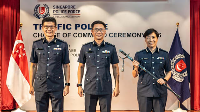 交通警局指挥权交接仪式 金文泰警署原署长下周接任局长