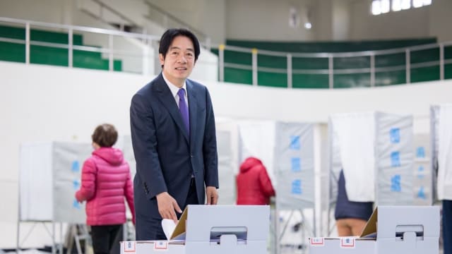 赖清德回台南投票 吁民众珍惜民主踊跃投票