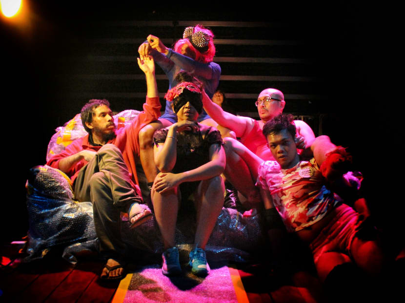 The "ex-porn stars" of Chapter IV strike a pose. Photo: The Substation.