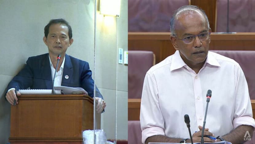 Shanmugam challenges PSP's Leong on foreign talent stance, says party is race-baiting Shanmugam challenges PSP's Leong on foreign talent stance, says party is race-baiting