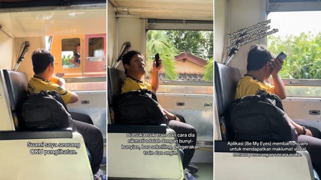 马国视障男搭火车“用耳看世界” 科技辅助满足旅游梦