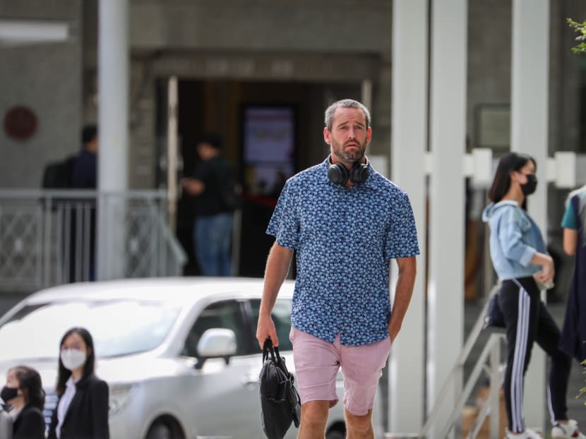 Benjamin Glynn arriving at the State Courts on July 2, 2021.