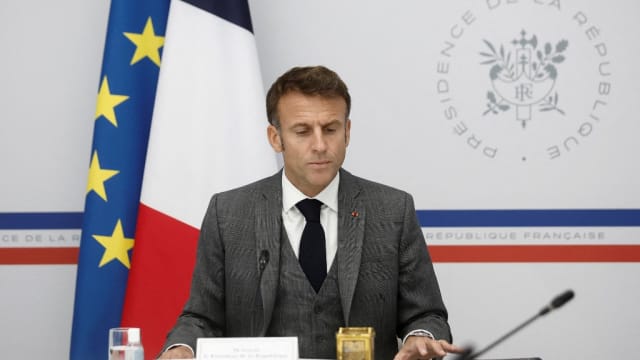 马克龙建议由打击伊国组织联盟 打击哈马斯