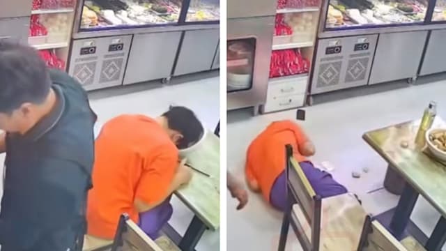 内蒙古男子节食减肥一天吃一顿 饿晕脸被麻辣烫烫伤