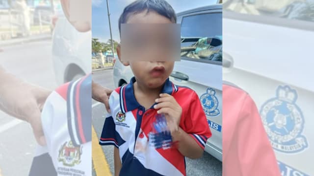 新山七岁男童疑遭校长殴打 脸部肿胀口部流血