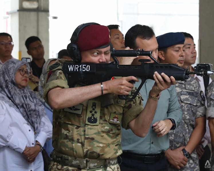 Brunei crown prince tours SAFTI City, gets first-hand look at Singapore's urban combat training