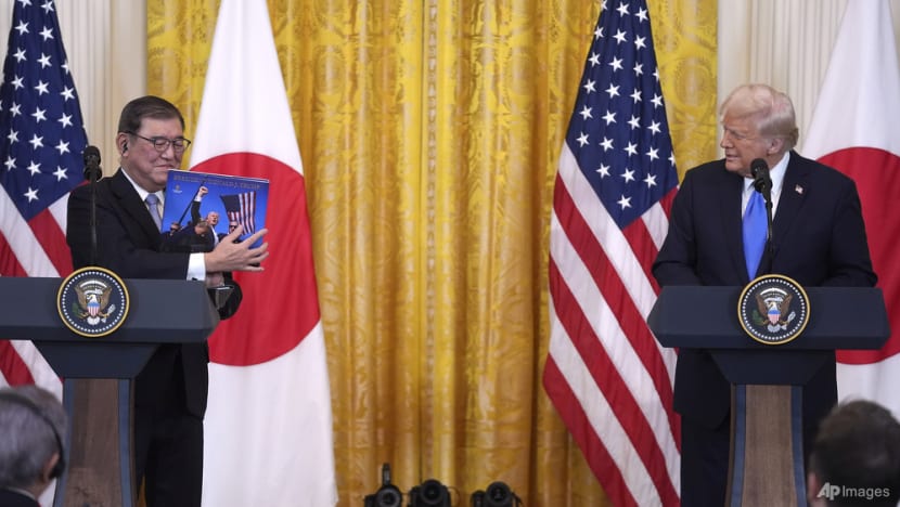 Trump says US and Japan will work to cut trade deficit as he greets Ishiba Trump says US and Japan will work to cut trade deficit as he greets Ishiba