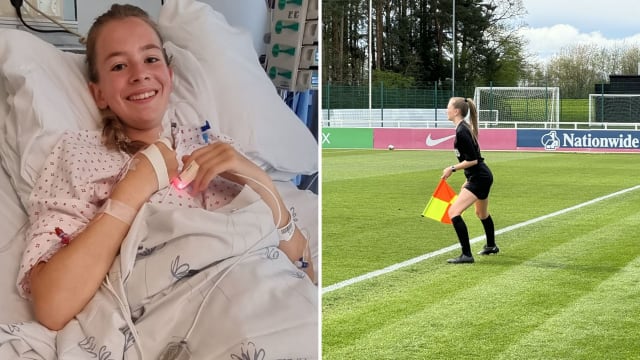 被足球击中腹部致脾脏破裂 英国少女险丧命