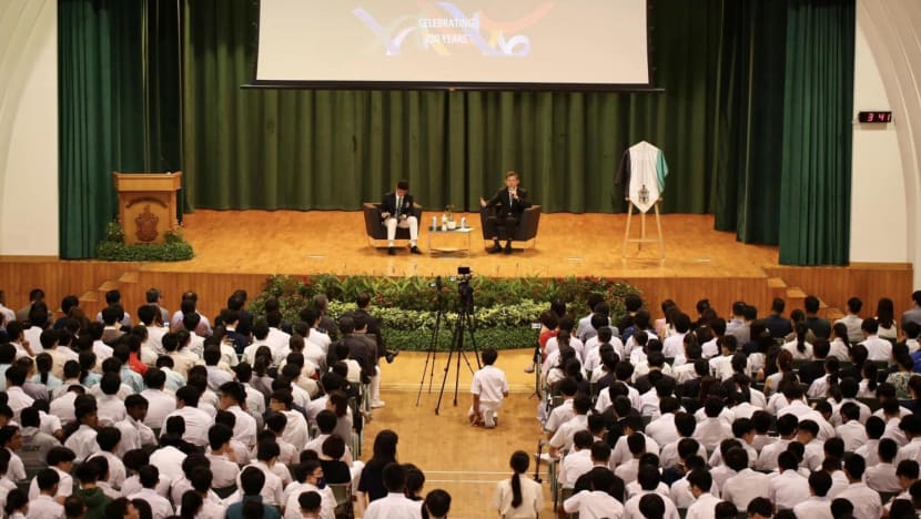 Students quiz Chan Chun Sing, who urges RI to help 'bring out the best' in wider education system