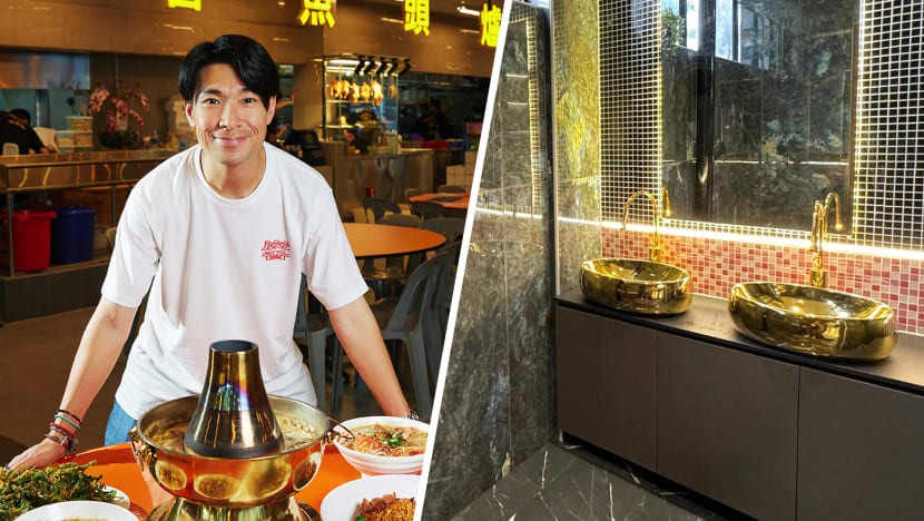Ben Yeo Splurges $80K On Posh Toilets For His Kopitiam, With Faux Gold Sinks, Dyson Hand Dryer & Air-Con