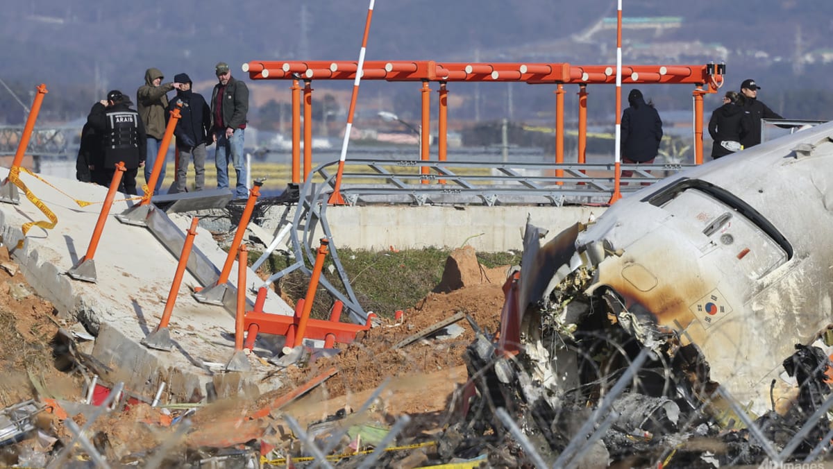 South Korean airport embankment in focus after deadly Jeju Air crash South Korean airport embankment in focus after deadly Jeju Air crash